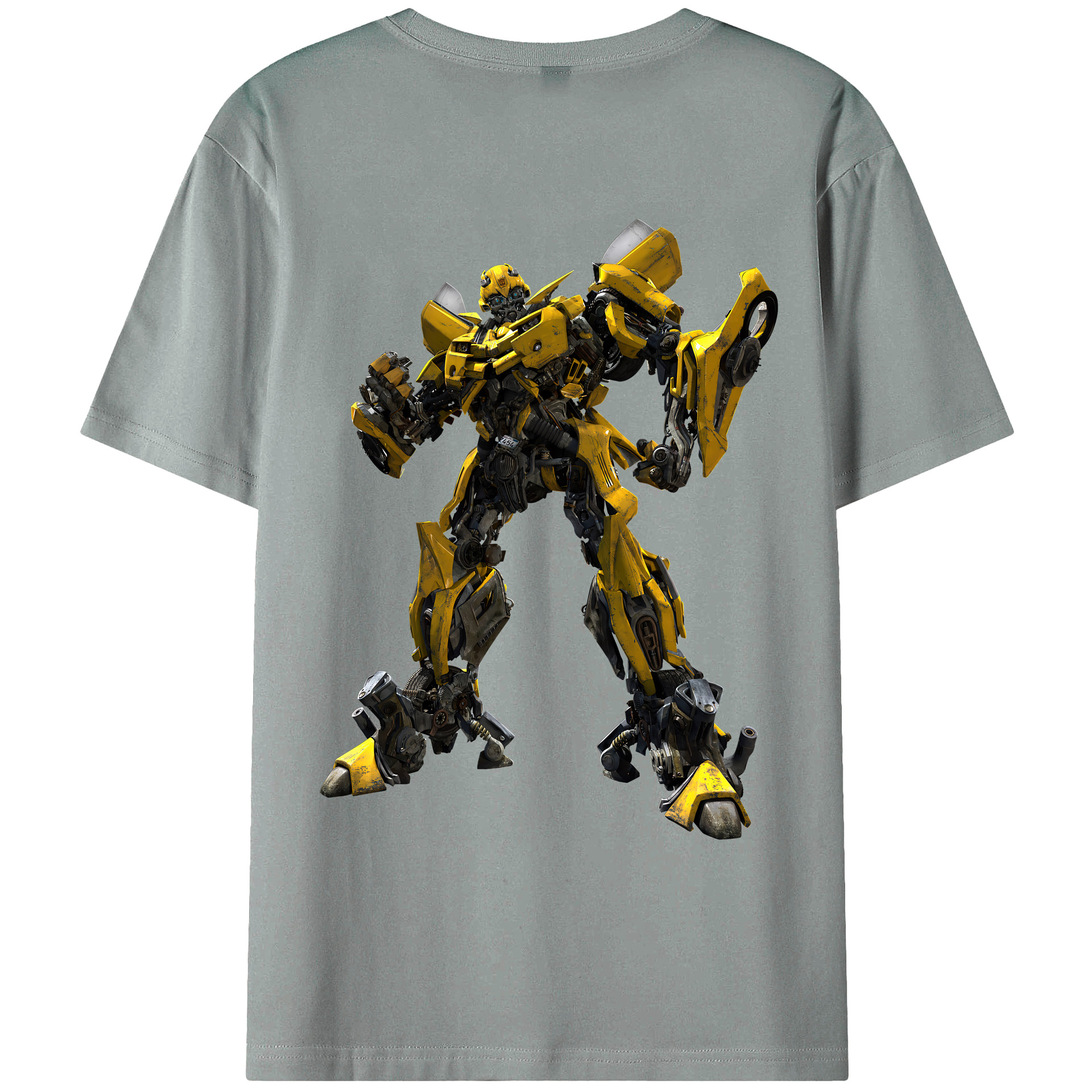 （画像用） Transformers トランスフォーマー 綿100％ メンズ半袖Tシャツ（バックプリント） 通気性